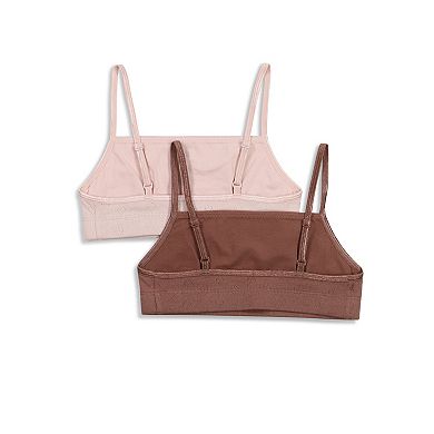Girls 6-16 Hanes® 2-pc. Cotton Pointelle Square Bralette Set
