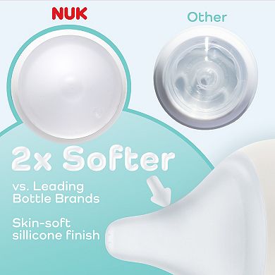 NUK 8-oz. Perfect Match Medium Flow 2-in-1 Natural Anti-Colic Bottle 3-pk.