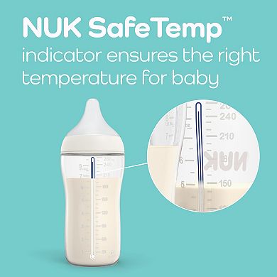 NUK 8-oz. Perfect Match Medium Flow 2-in-1 Natural Anti-Colic Bottle 3-pk.