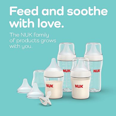 NUK 8-oz. Perfect Match Medium Flow 2-in-1 Natural Anti-Colic Bottle 3-pk.