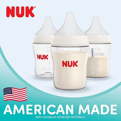 NUK 8-oz. Perfect Match Medium Flow 2-in-1 Natural Anti-Colic Bottle 3-pk.