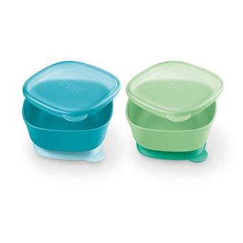 NUK Suction Bowl & Lid 2 pk for 6+ Months
