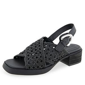 Cliffs By White Mountain Women's Cordovan Heeled Sandal - Crisscross Straps With Adjustable Buckle