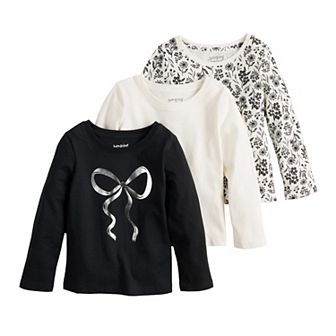 Girls 4-12 Jumping Beans® 3 pk Long Sleeve Graphic Tee
