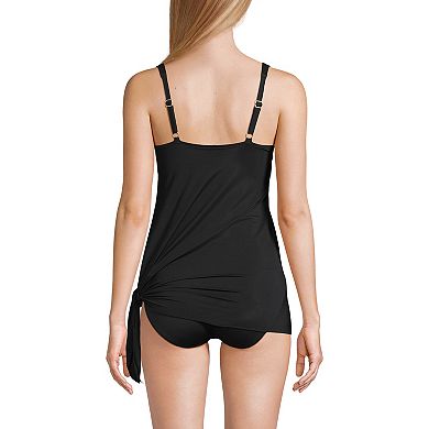 Women's Lands' End Slender Suit Fauxkini Low Leg One Piece Swimsuit