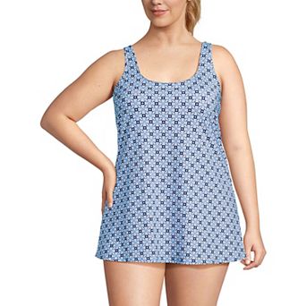 Petite Lands' End Scoop Neck Mini Swim Dress Swimsuit