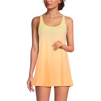 Petite Lands' End Scoop Neck Mini Swim Dress Swimsuit