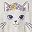 Grey Floral Cat