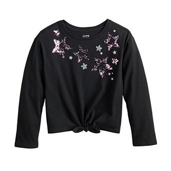 Girls 4-12 Jumping Beans® Long Sleeve Tie Front Tee