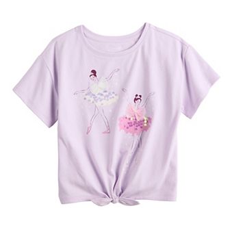 Girls 4-12 Jumping Beans® Short Sleeve Tie Front Tee