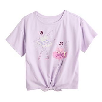 Girls 4-12 Jumping Beans® Short Sleeve Tie Front Tee