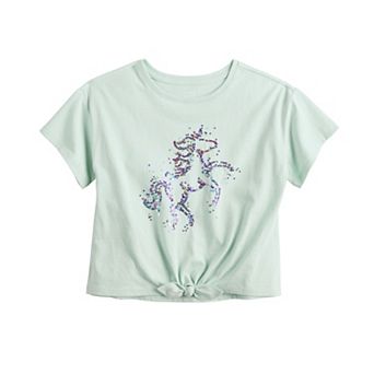 Girls 4-12 Jumping Beans® Short Sleeve Tie Front Tee
