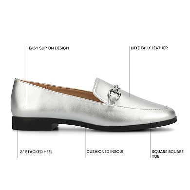 Journee Lacie Women's Slip On Square Toe Loafers