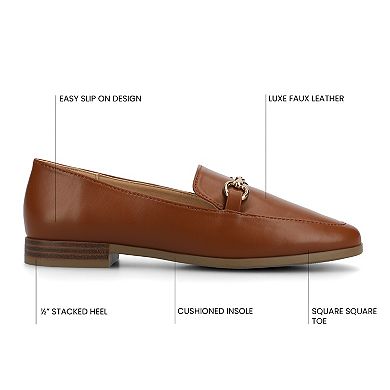 Journee Lacie Women's Slip On Square Toe Loafers