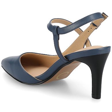 Journee Scipio Women's Crossover Ankle Strap Pointed Toe Pumps