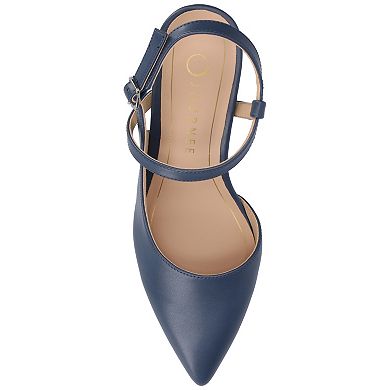 Journee Scipio Women's Crossover Ankle Strap Pointed Toe Pumps