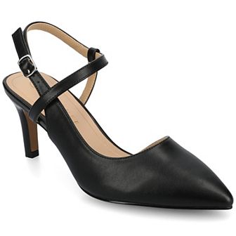 Journee Scipio Women's Crossover Ankle Strap Pointed Toe Pumps