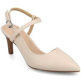 Journee Scipio Women's Crossover Ankle Strap Pointed Toe Pumps