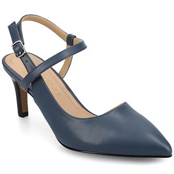 Journee Scipio Women's Crossover Ankle Strap Pointed Toe Pumps