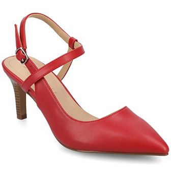Journee Scipio Women's Crossover Ankle Strap Pointed Toe Pumps
