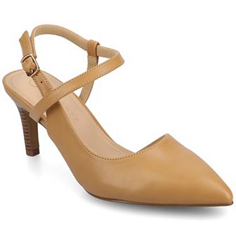 Journee Scipio Women's Crossover Ankle Strap Pointed Toe Pumps