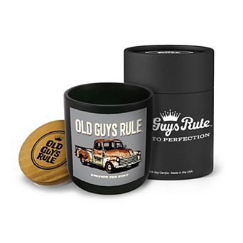 Old Guys Rule Rusty Truck - 14-oz Candle Jar - Woodfire