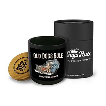 Old Guys Rule Old Dogs Rule - 14-oz Candle Jar - Book Club