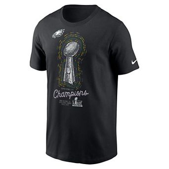 Men's Nike Philadelphia Eagles Super Bowl LIX Champions Lombardi Trophy Tee