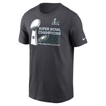 Men's Nike Philadelphia Eagles Super Bowl LIX Champions Locker Room Trophy Collection Tee