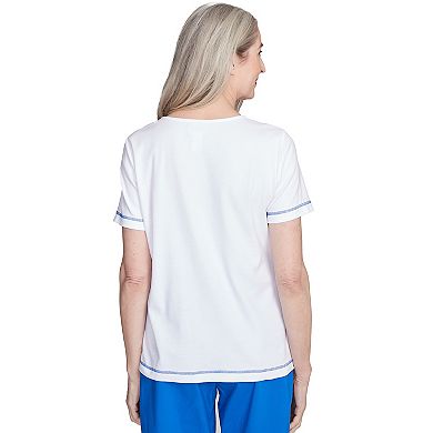 Petite Alfred Dunner Parrot Centered Short Sleeve Tee