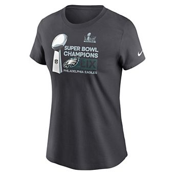 Women's Nike Philadelphia Eagles Super Bowl LIX Champions Locker Room Trophy Collection Tee