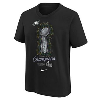 Youth Nike Philadelphia Eagles Super Bowl LIX Champions Locker Room Lombardi Trophy Collection Tee