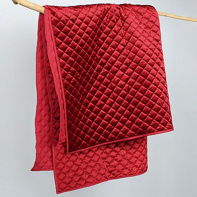 Levtex Home Red Velvet Quilted Throw