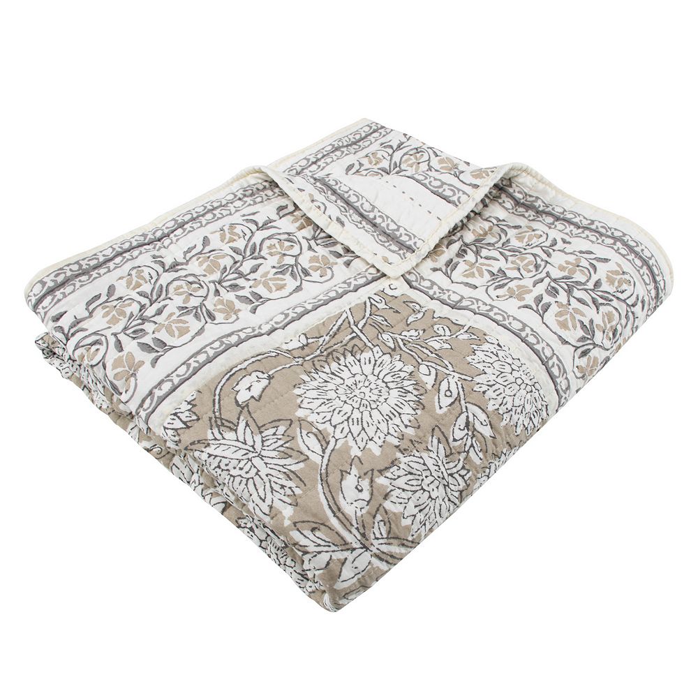 Levtex Home Adare Taupe Quilted Throw