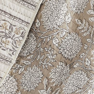 Levtex Home Adare Taupe Quilted Throw