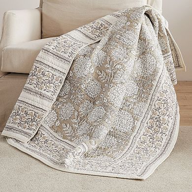 Levtex Home Adare Taupe Quilted Throw