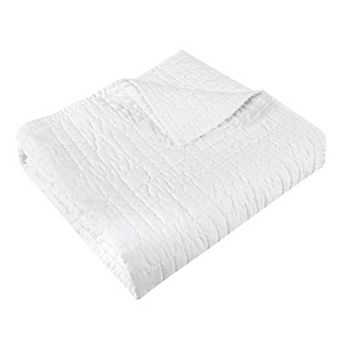 Levtex Home Melange Stitch White Quilted Throw
