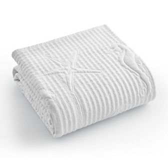 Levtex Home Cross Stitch Sea White Quilted Throw