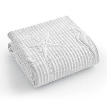 Levtex Home Cross Stitch Sea White Quilted Throw