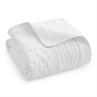 Levtex Home Ballou Bright White Quilted Throw