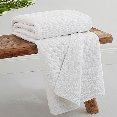 Levtex Home Ballou Bright White Quilted Throw