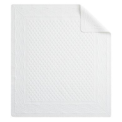 Levtex Home Ballou Bright White Quilted Throw
