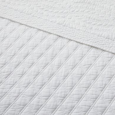 Levtex Home Ballou Bright White Quilted Throw