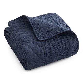 Levtex Home Ballou Navy Quilted Throw