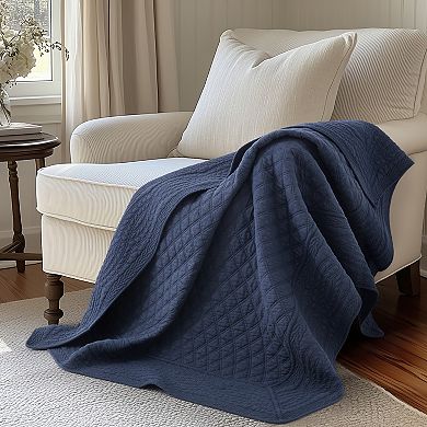 Levtex Home Ballou Navy Quilted Throw