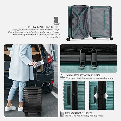 US Traveler Boren 3-pc. Hardside Rugged Spinner Luggage Set