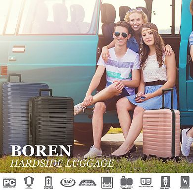 US Traveler Boren 3-pc. Hardside Rugged Spinner Luggage Set