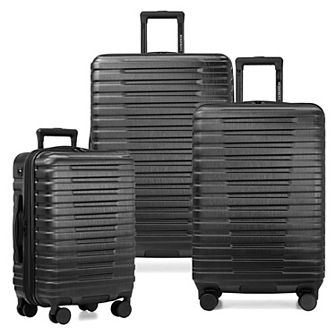 US Traveler Boren 3 pc Hardside Rugged Spinner Luggage Set