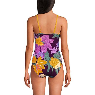 Women's Lands' End O-Ring Monokini One-Piece Swimsuit