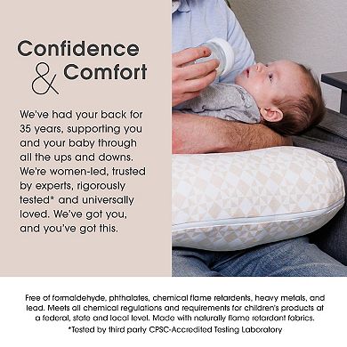 Boppy Organic Cotton Nursing Pillow Cover - Beige Checkered